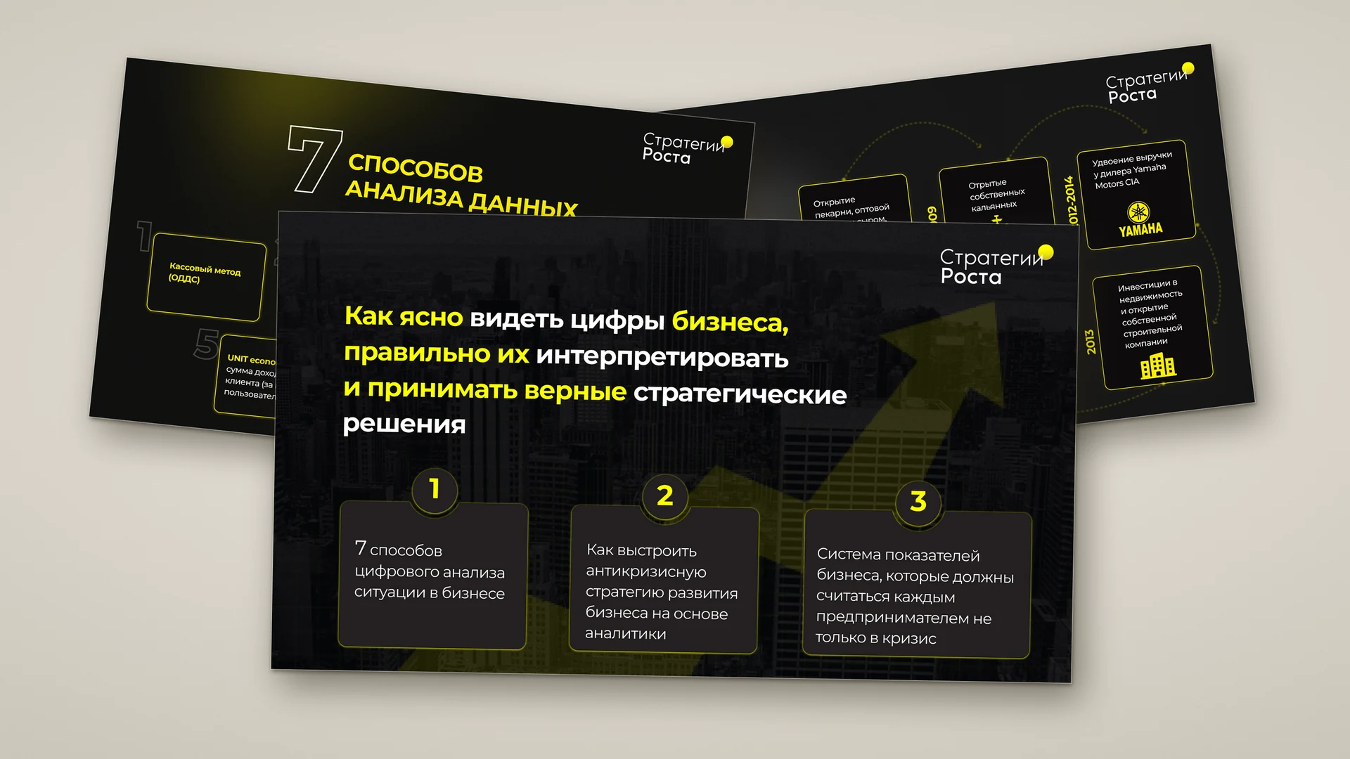 Презентация «Стратегии роста»: слайды веером